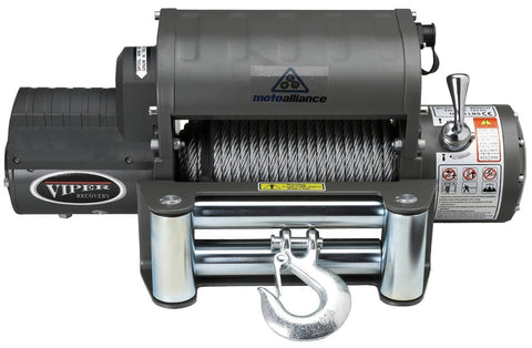 VIPER Winch 12000lb, Steel cable, integrated contactor/solenoid, wireless remote