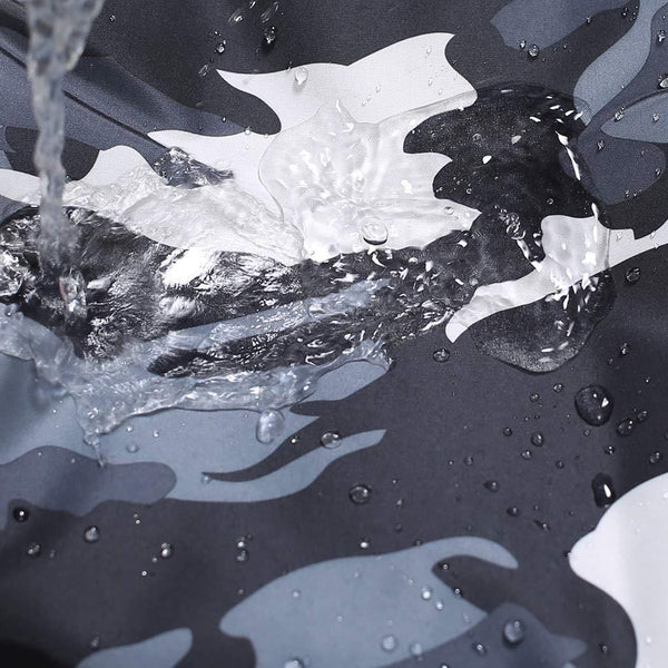 MOERDENG Men's Waterproof Ski Jacket Warm Winter Snow Coat Mountain Windbreaker Hooded Raincoat, Black Camo, Medium