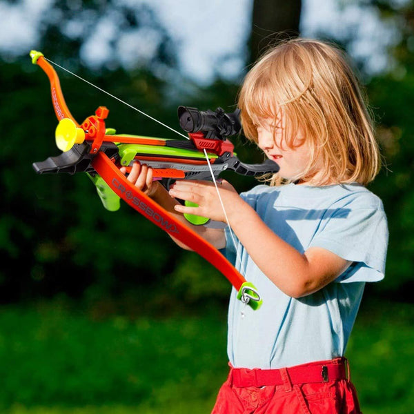 Toysery Real Crossbow Archery Set - Comes with Suction Cup Arrows and Target Material - Ultimate Fun for Kids - Absolutely Safe for Kids - Great for Indoor and Outdoor Game