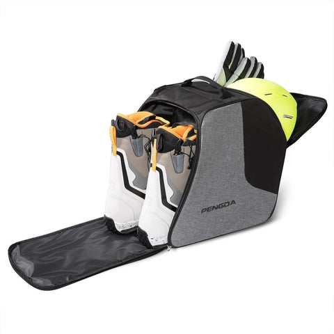 PENGDA Ski Boot Bag - Snowboard Boot Bag Premium Snow Gear Travel Shoulder Bag for Ski Helmets, Goggles, Gloves, Ski Apparel & Boot Storage(2 Separate Compartments)
