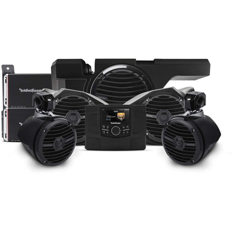 Rockford Fosgate RZR-STAGE4 600 Watt Stereo, Front and Rear Speaker, and subwoofer kit for Select Polaris RZR Models