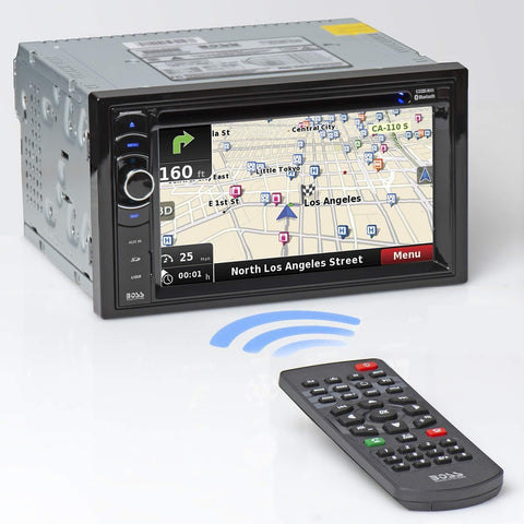 BOSS Audio Systems BV9386NV Navigation - Double Din GPS, Bluetooth Audio and Hands-Free Calling, 6.2 Inch Touchscreen LCD Monitor, MP3, CD, DVD Player, USB SD Ports, AUX Input, AM FM Radio Receiver