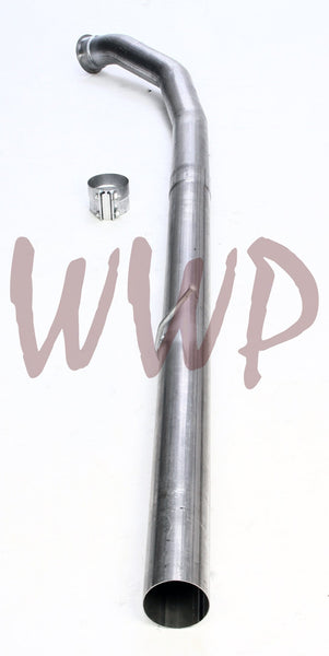 Performance Race Racing SS409 T409 Stainless Steel Off Road 4.00" Down Pipe Downpipe Replacement Exhaust Kit System For 2007-2012 Dodge Ram 2500 3500 Cummins 6.7L Turbo Diesel Pickup Truck