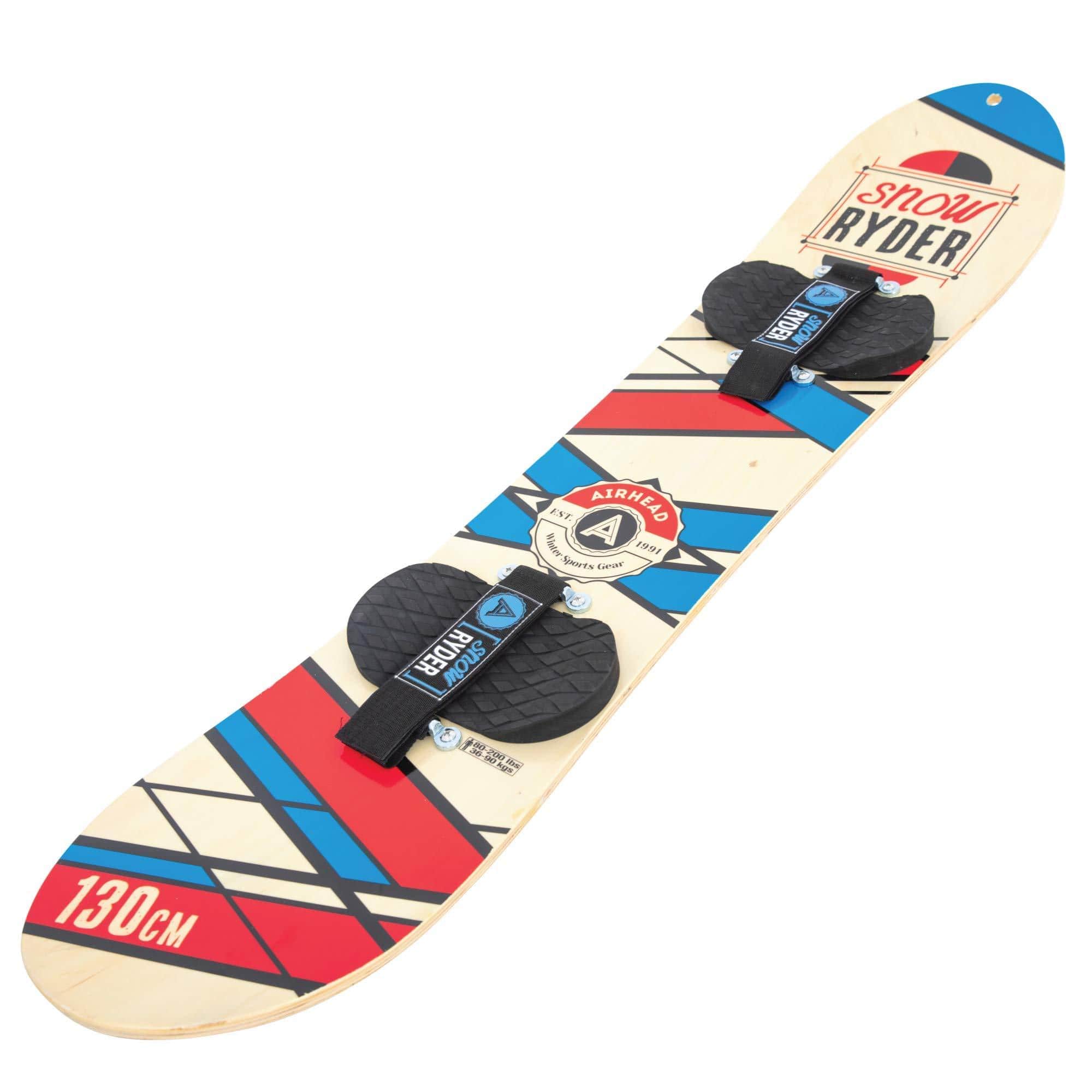 kwik tek airhead snow rider hardwood snowboard Airhead Snow Ryder 130cm Hardwood Snowboard w/Velcro Bindings – Ultra Pickleball