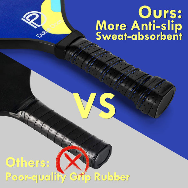 DULCE DOM Wooden Pickleball Paddles Set of 4 - USAPA Approved, 4 Indoor Outdoor Pickle Balls Racket with Cover Bag, Ideal Training Equipment Gift for Men & Women