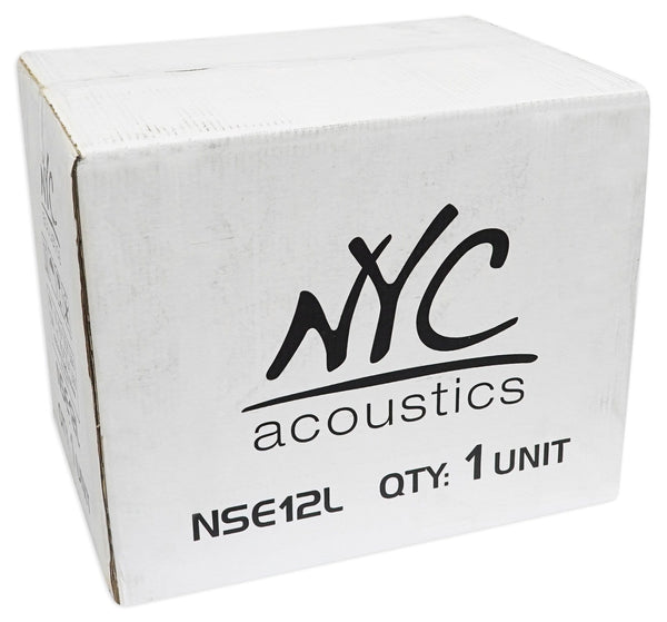 NYC Acoustics NSE12L 12" 1200W Powered/Amplified Car Subwoofer/Sub Enclosure+LED