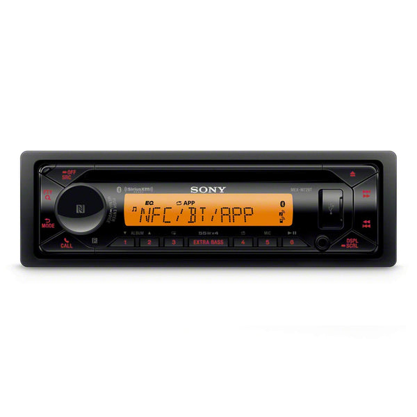 Sony MEX-M72BT Marine Bluetooth/CD Receiver & Two Pairs of XS-MP1611B Black 6.5" Marine Dual Cone Speakers