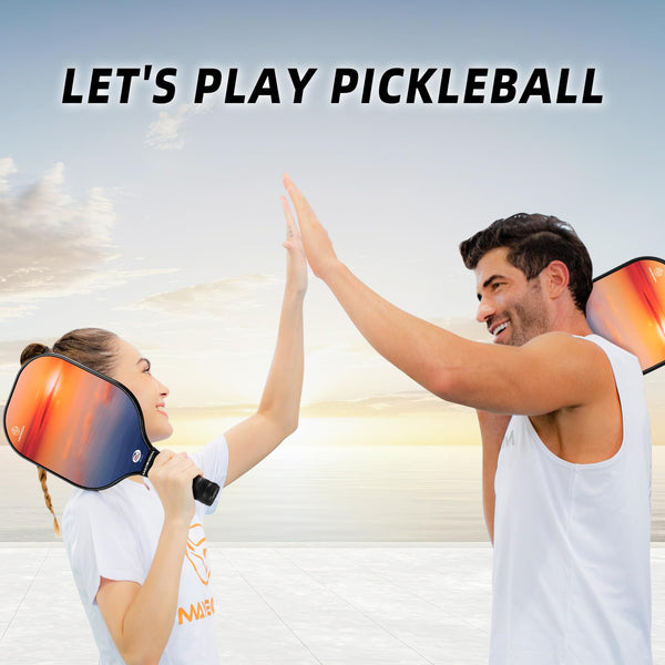 Pickleball Paddles, USAPA Approved Pickleball Racket Set of 2, Light Pickle Ball Paddle Set with Ergonomic Cushion Grip, 4 Outdoor Indoor Balls, Lightweight Carry Bag