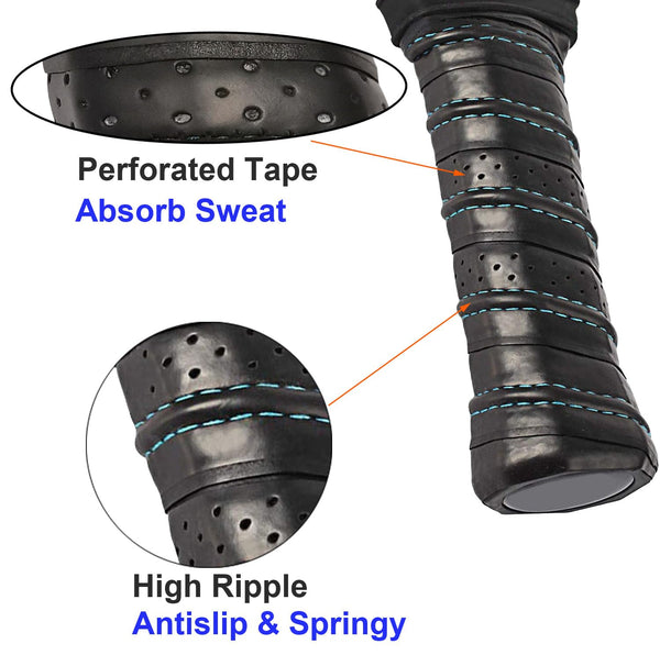 Panel Sound Pickleball Paddles Set of 2, USAPA Approved Fiberglass Pickleball Rackets with 1 Carrying Case, 2 Cooling Towels & 4 Indoor Balls