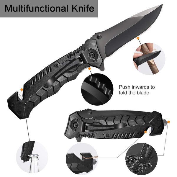 EILIKS Survival Gear Kit, Emergency EDC Survival Tools 24 in 1 SOS Earthquake Aid Equipment, Cool Top Gadgets Valentines Birthday Gifts for Men Dad Him Husband Boyfriend Teen Boy Camping Hiking