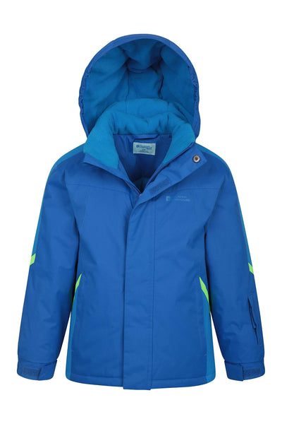 Mountain Warehouse Raptor Kids Snow Jacket - Winter Ski Coat for Boys & Girls Two Tone Blue 7-8 Years