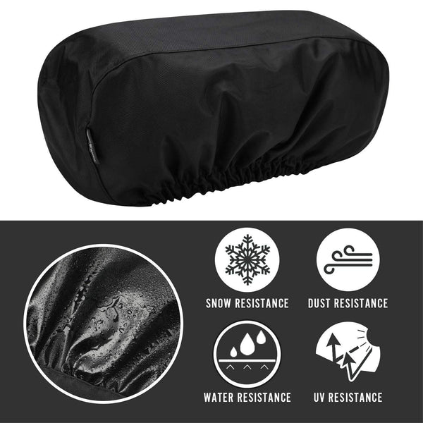 Seven Sparta Winch Cover for Electric Winch Up to 17500 Lbs, Waterproof Winch Protector, 1680D Oxford Winch Cover, 24" W x 10" H x 7" D (Black)