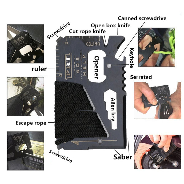 Gifts for Men Dad Boyfriend Husband, Survival Kit 14 in 1, Fishing Hunting Gifts Ideas for Him Teen Boy, Cool Gadget Christmas Stocking Stuffer, Survival Gear, Emergency Camping Hiking Gear