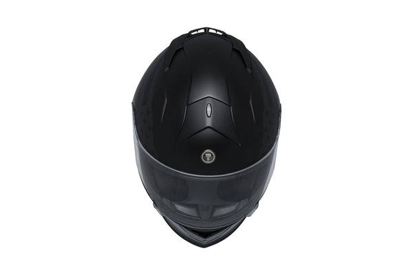 Torc T14B Bluetooth Integrated Mako Full Face Helmet with Flag Graphic (Flat Black, Large)