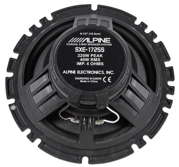 Alpine 6.5" SXE Coaxial+Component Car Audio Speakers+4 Channel Amplifier+Amp Kit