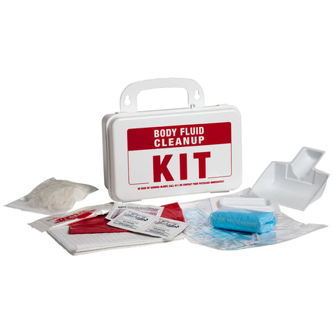 ProStat First Aid 2222 14 Piece Body Fluid Clean Up Kit with Plastic Box