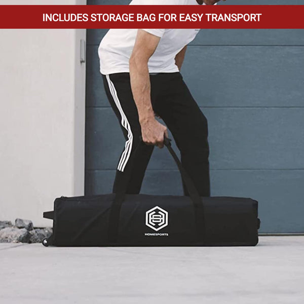 Dominator Indoor/Outdoor Portable Pickleball Net, Constructed of Rust Proof Aluminum Frame - Includes Rolling Carry Bag, Locking Rollers