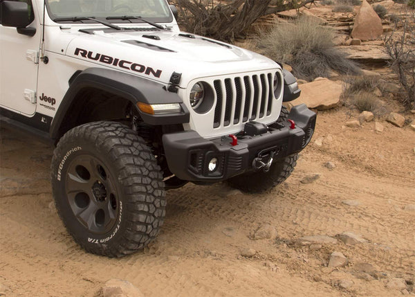 Rugged Ridge 11543.16 Black Winch Mount Plate for 2018 Jeep Wrangler JL/JLU
