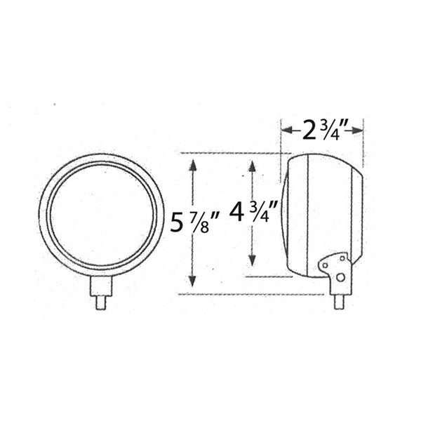Blazer C123 5-7/8" Round Par36 12V Work Light with Trapezoid Beam