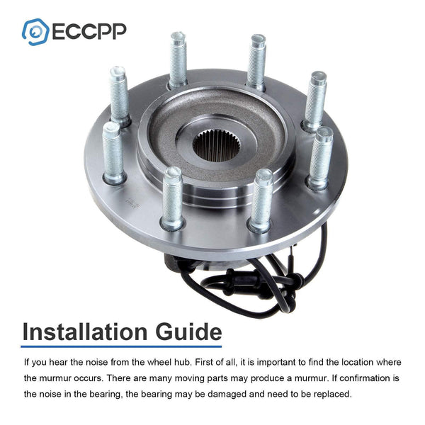 ECCPP 2 NEW Front Wheel Hub Bearing Assembly For 2003 2004 2005 DODGE RAM 2500 3500 8 Lug W/ABS