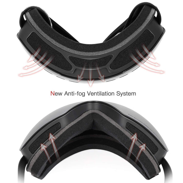 Scoteep Ski Goggles - OTG Snowboard Goggles - Snow Goggles with Anti-Fog UV Protection Double Lens for Men, Women & Youth