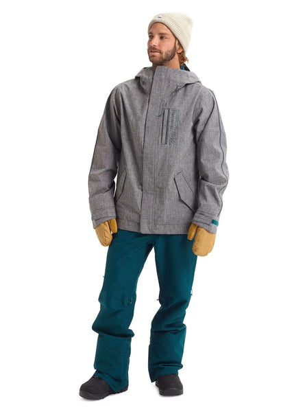 Burton Men's Men's Gore-tex Doppler Jacket, Bog Heather/Denim, Medium