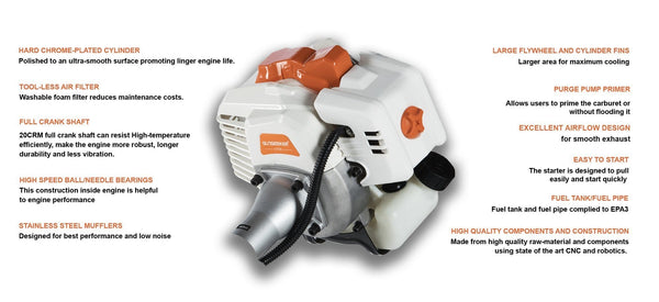 Sunseeker MFT26I 4-in-1 Landscaping Tool, 26cc