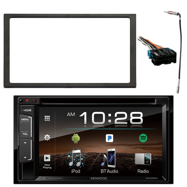 Kenwood 6.2" 2-Din in-Dash Sirius/MP3/WMA DVD Monitor Bluetooth Receiver, Enrock Double DIN Install Dash Kit, Metra Radio Wiring Harness, Enrock Antenna Adapter (Select 1994-2005 Vehicles)