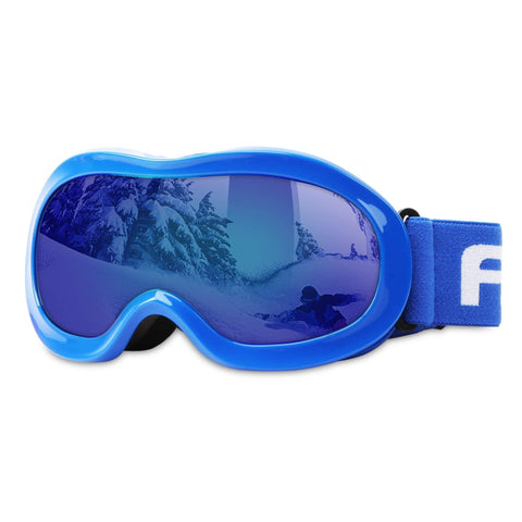 AKASO Kids Ski Goggles, Snowboard Goggles Snow Goggles for Youth, Kids & Teenagers, Anti-Fog, 100% UV Protection, Double-Layer Spherical Lenses, Helmet Compatible