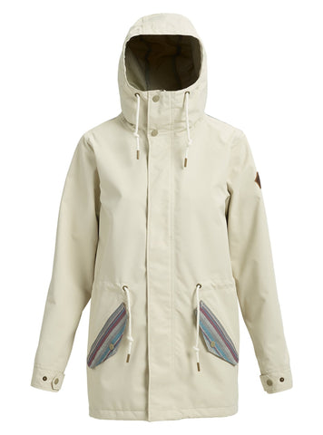 Burton Women's Sadie Rain Jacket, Pelicans/Hawk Tusk Stripe, Large