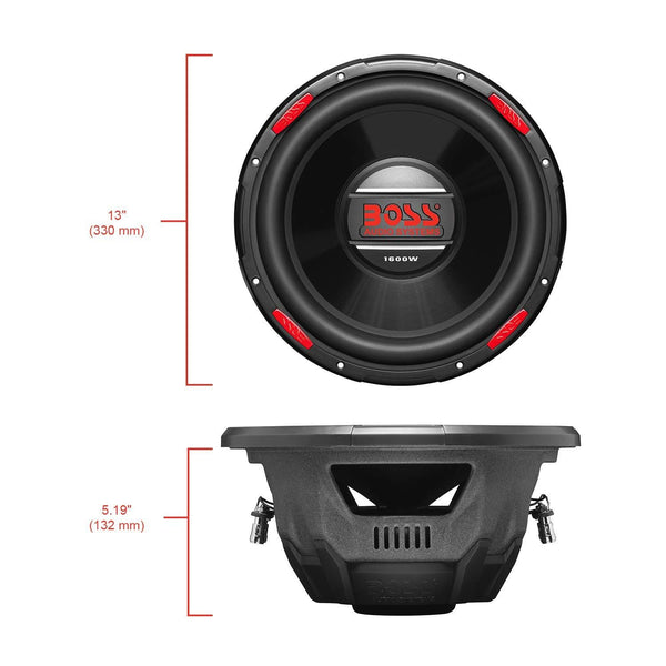 BOSS Audio Systems AR120DVC 12 Inch Car Subwoofer - 1600 Watts Maximum Power, Dual 4 Ohm Voice Coil, Sold Individually