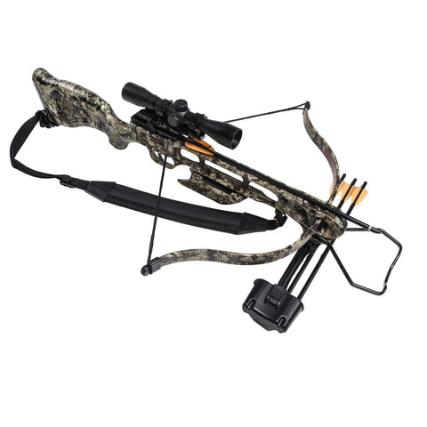SA Sports 647 Empire Fever Pro 175LB Crossbow Package - 240 FPS Scope, Quiver, Arrows, Sling, Rope Cocking Device