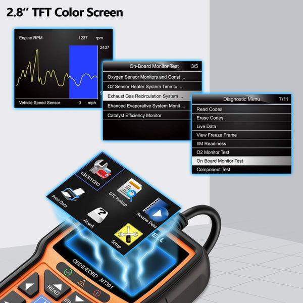 FOXWELL NT301 OBD2 Scanner Professional Enhanced OBDII Diagnostic Code Reader