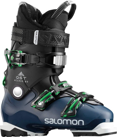 SALOMON Quest Access 80 Ski Boots Black/Petrol Blue Mens Sz 7.5 (25.5)