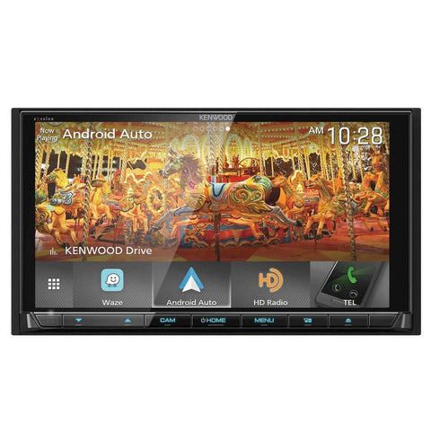 Kenwood eXcelon DNX995S 6.75 Inch DVD Navigation Receiver with CarPlay, Android Auto and Bluetooth