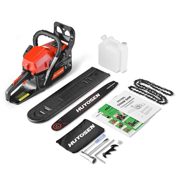 HUYOSEN Gas Power Chain Saws Corded 54.6 CC 2 Cycle Gas Powered Chainsaw Guide Bar Size 20 inchs 0.325 inchs 76DL Chain Guide Bar