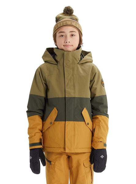 Burton Boys' Symbol Jacket, Martini Olive Multi, X-Large