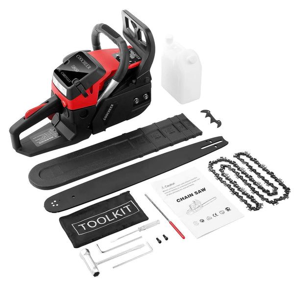 Yiilove 20" 58CC Gas Powered Chainsaw 2 Stroke Handed Petrol Gasoline Chain Saw for Cutting Wood with Tool Kit (Red)