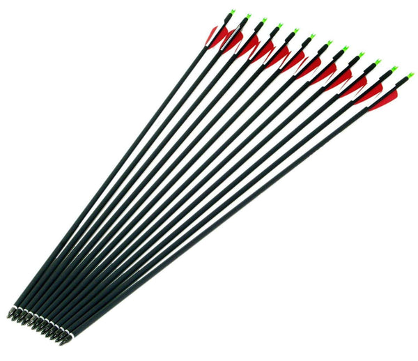 GPP Carbon 30-Inch Arrows with Field Points Replaceable Tips (12 Pack) for Recuve Bow & Compound Bow