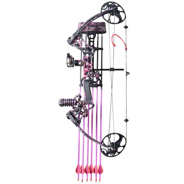 Compound Bow Ship from USA Warehouse,Topoint Archery for Women, Package M1,19"-30" Draw Length,10-50Lbs Draw Weight,Hunting Bow for Girls,Muddygirl Color (Muddygirl)