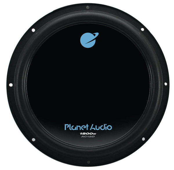 Planet Audio AC12D Car Subwoofer - 1800 Watts Maximum Power, 12 Inch, Dual 4 Ohm Voice Coil, Sold Individually