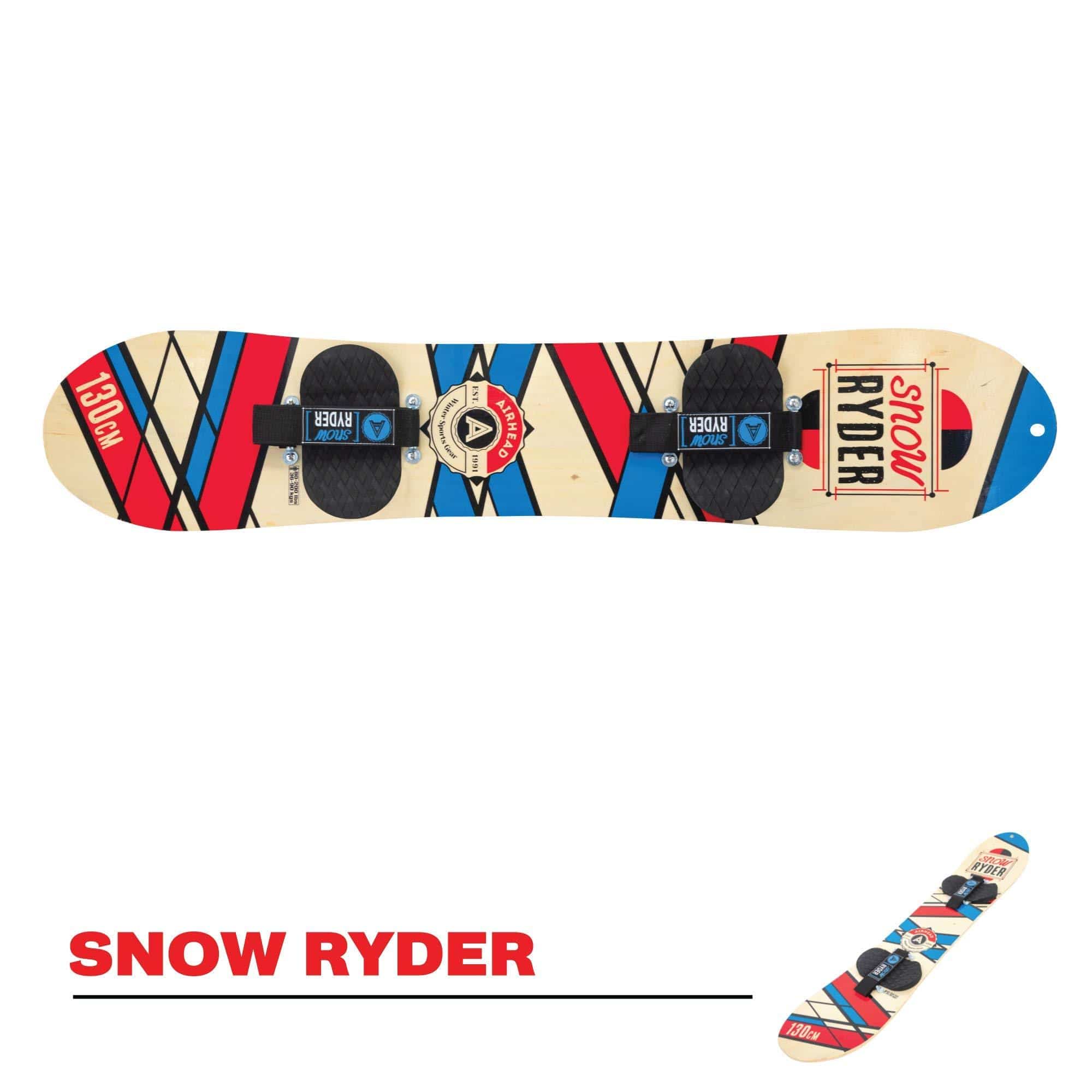 airhead snow rider hardwood snowboard Airhead Snow Ryder 130cm Hardwood Snowboard w/Velcro Bindings – Ultra Pickleball