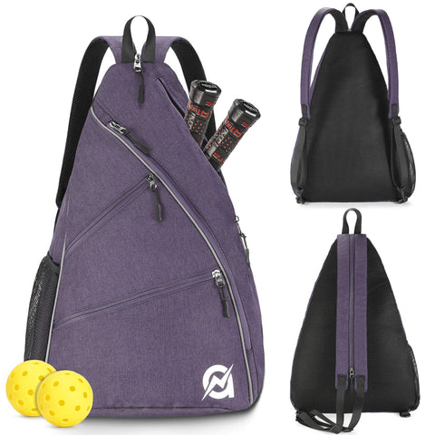 A11N Pickleball Bag, Reversible Crossbody Sling Bag/Backpack for Women Men, Lavender