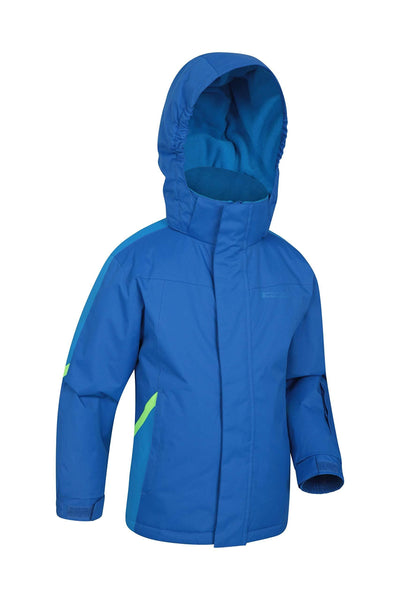 Mountain Warehouse Raptor Kids Snow Jacket - Winter Ski Coat for Boys & Girls Two Tone Blue 7-8 Years