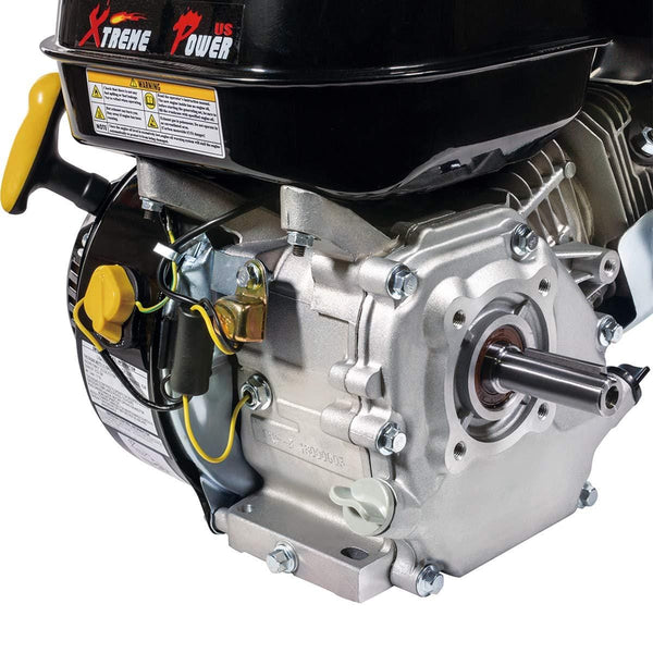 XtremepowerUS 7HP 4-Stroke Gas Engine OHV Industrial Grade Gasoline Engine Recoil Start Go Kart Log Splitter Lifan Type Engine 212CC, Black