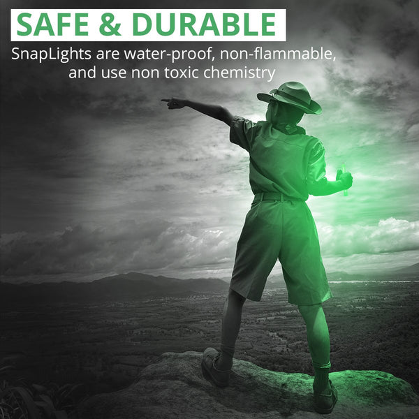 Cyalume Green Glow Sticks - Premium Bright 6" SnapLight Sticks with 12 Hour Duration (10 Pack)
