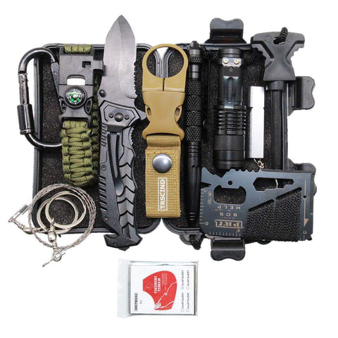 Mrignt Survival Kits 12-in-1, Emergency Tools Gift for Men, Professional First aid Survival Kits