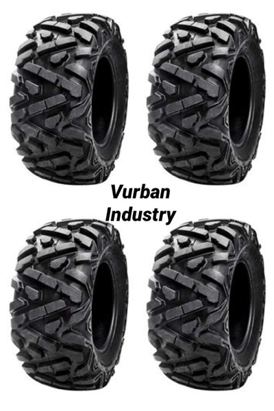 Bundle - Four Tusk TRILOBITE 8-Ply HEAVY DUTY ATV UTV Tires - TWO 26x9-12 and TWO 26x10-12