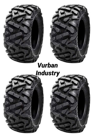 Bundle - Four Tusk TRILOBITE 8-Ply HEAVY DUTY ATV UTV Tires - TWO 26x9-12 and TWO 26x10-12