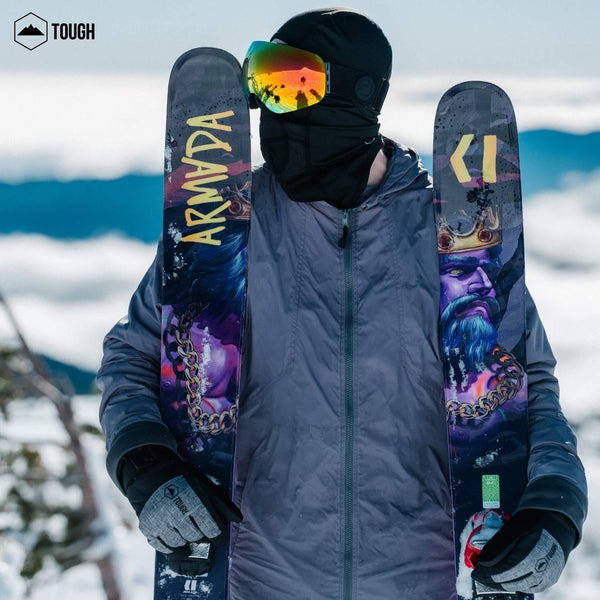 Ski & Snowboard Goggles - OTG Snow Glasses for Skiing, Snowboarding & Outdoor Winter Sports - Snowmobile Gear with Anti-Fog Frameless Dual-Layer Lens & UV400 Protection - Fits Men, Women & Youth